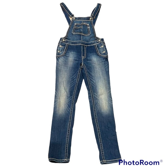 Miss Me Denim - Miss Me Womens Size Small Cuffed Skinny Denim Overalls EUC